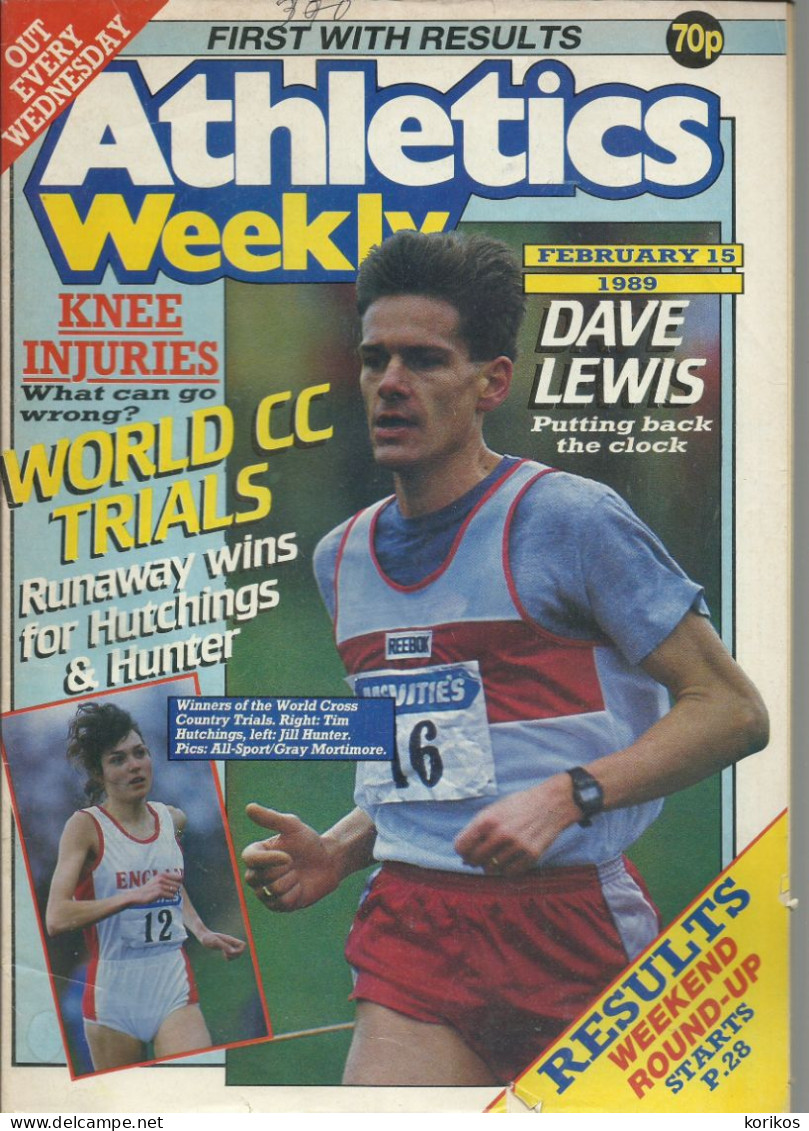 ATHLETICS WEEKLY 1989 MAGAZINE SET – LOT OF 51 OUT OF 53 – TRACK AND FIELD