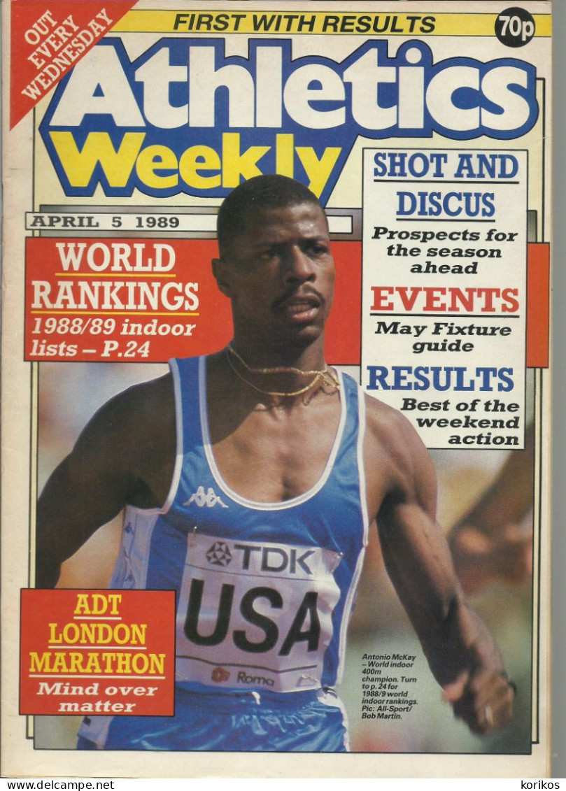 ATHLETICS WEEKLY 1989 MAGAZINE SET – LOT OF 51 OUT OF 53 – TRACK AND FIELD