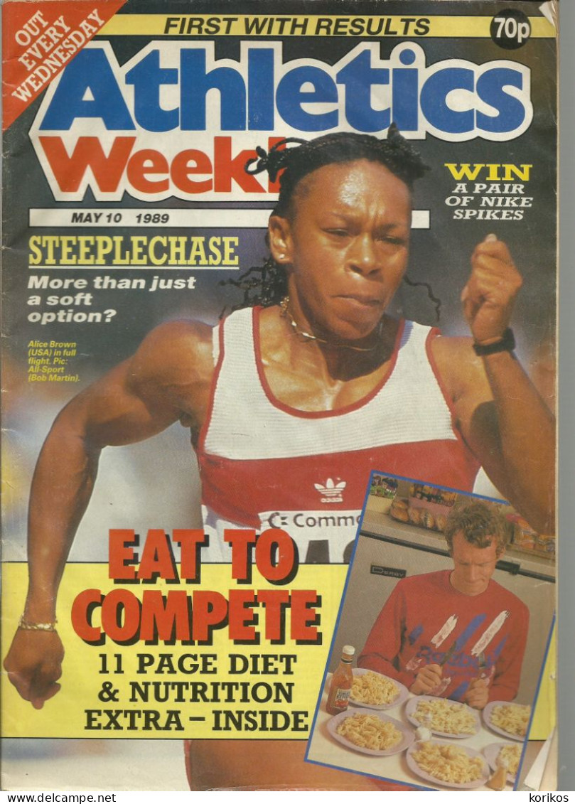 ATHLETICS WEEKLY 1989 MAGAZINE SET – LOT OF 51 OUT OF 53 – TRACK AND FIELD