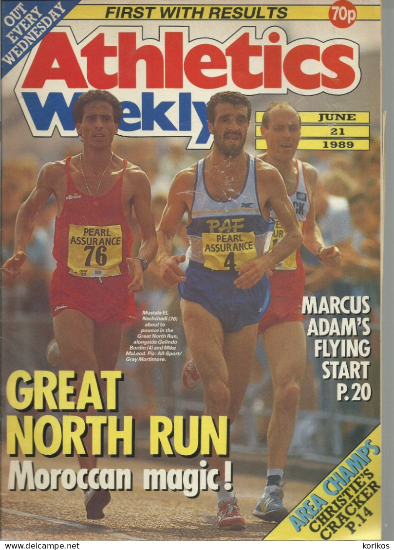 ATHLETICS WEEKLY 1989 MAGAZINE SET – LOT OF 51 OUT OF 53 – TRACK AND FIELD