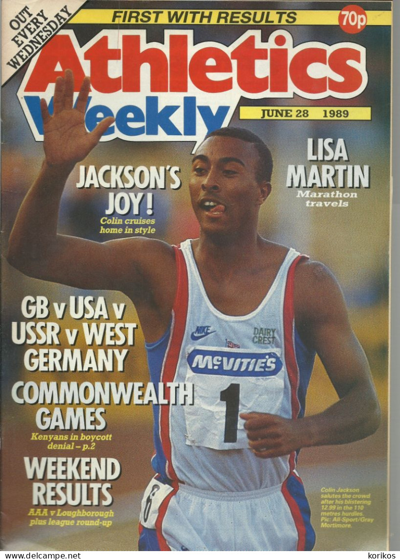 ATHLETICS WEEKLY 1989 MAGAZINE SET – LOT OF 51 OUT OF 53 – TRACK AND FIELD