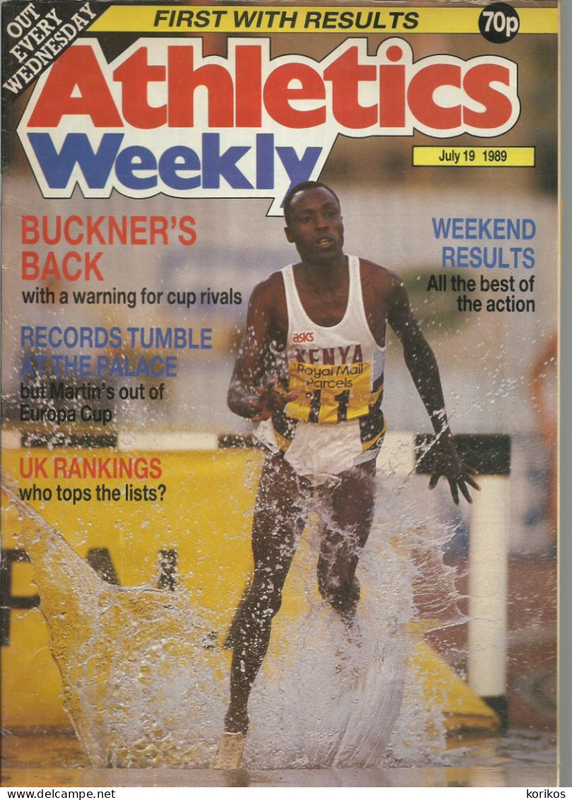 ATHLETICS WEEKLY 1989 MAGAZINE SET – LOT OF 51 OUT OF 53 – TRACK AND FIELD