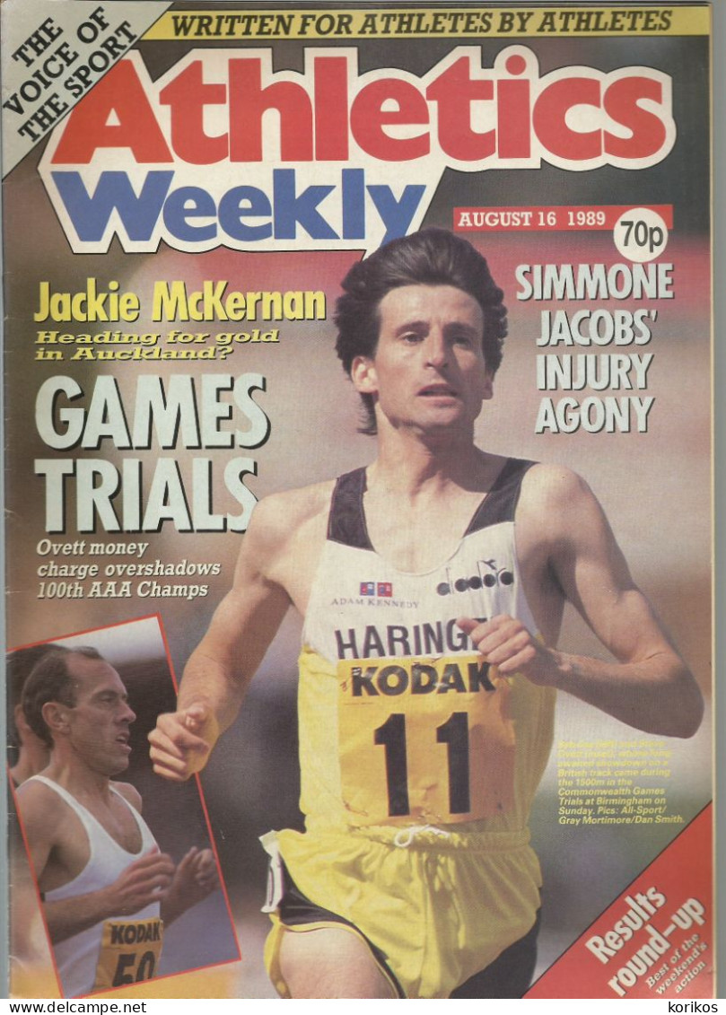 ATHLETICS WEEKLY 1989 MAGAZINE SET – LOT OF 51 OUT OF 53 – TRACK AND FIELD