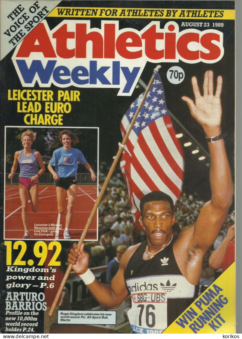 ATHLETICS WEEKLY 1989 MAGAZINE SET – LOT OF 51 OUT OF 53 – TRACK AND FIELD