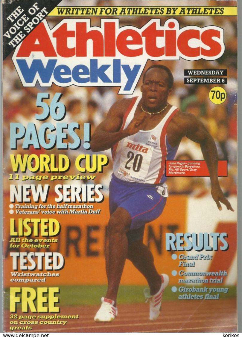 ATHLETICS WEEKLY 1989 MAGAZINE SET – LOT OF 51 OUT OF 53 – TRACK AND FIELD