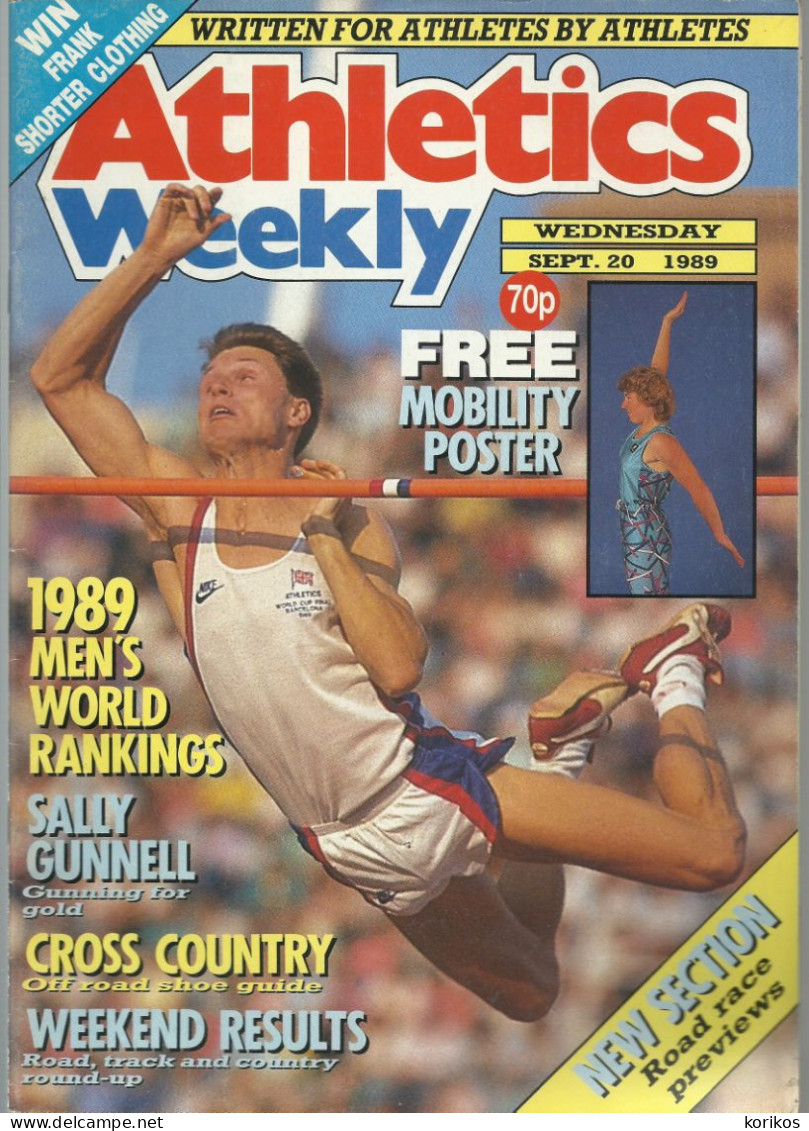 ATHLETICS WEEKLY 1989 MAGAZINE SET – LOT OF 51 OUT OF 53 – TRACK AND FIELD