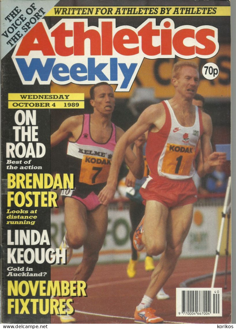 ATHLETICS WEEKLY 1989 MAGAZINE SET – LOT OF 51 OUT OF 53 – TRACK AND FIELD