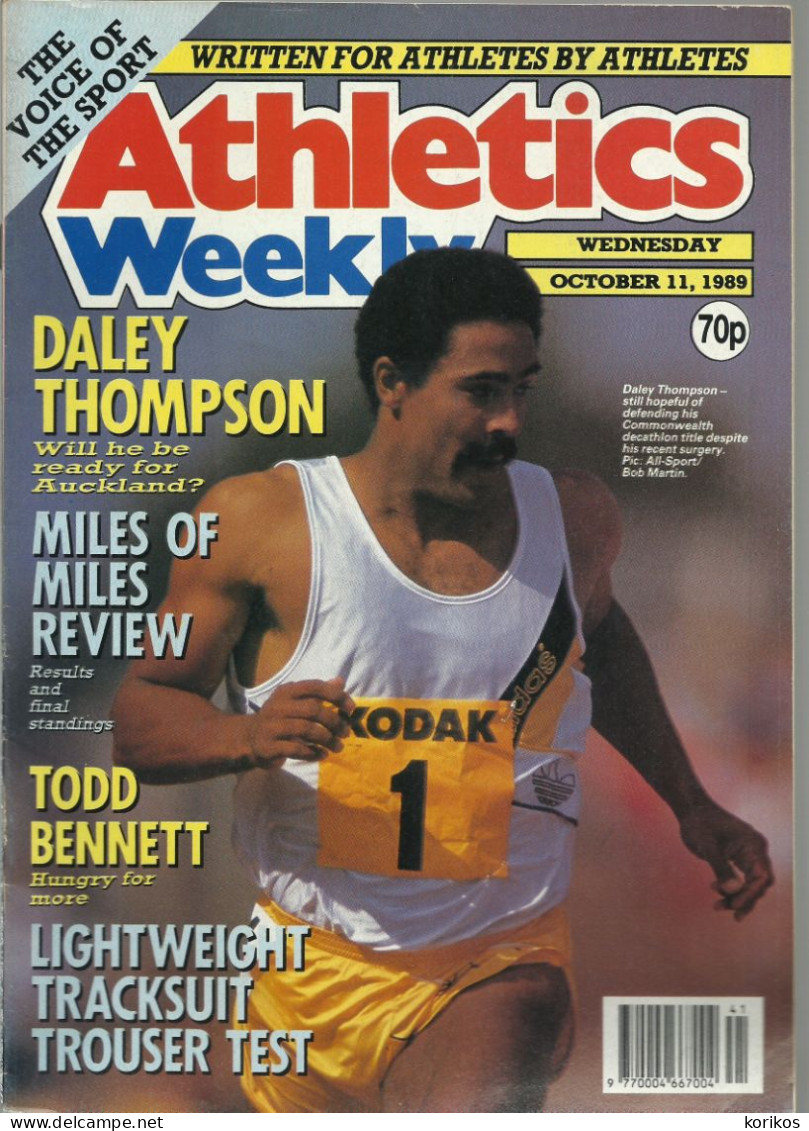 ATHLETICS WEEKLY 1989 MAGAZINE SET – LOT OF 51 OUT OF 53 – TRACK AND FIELD