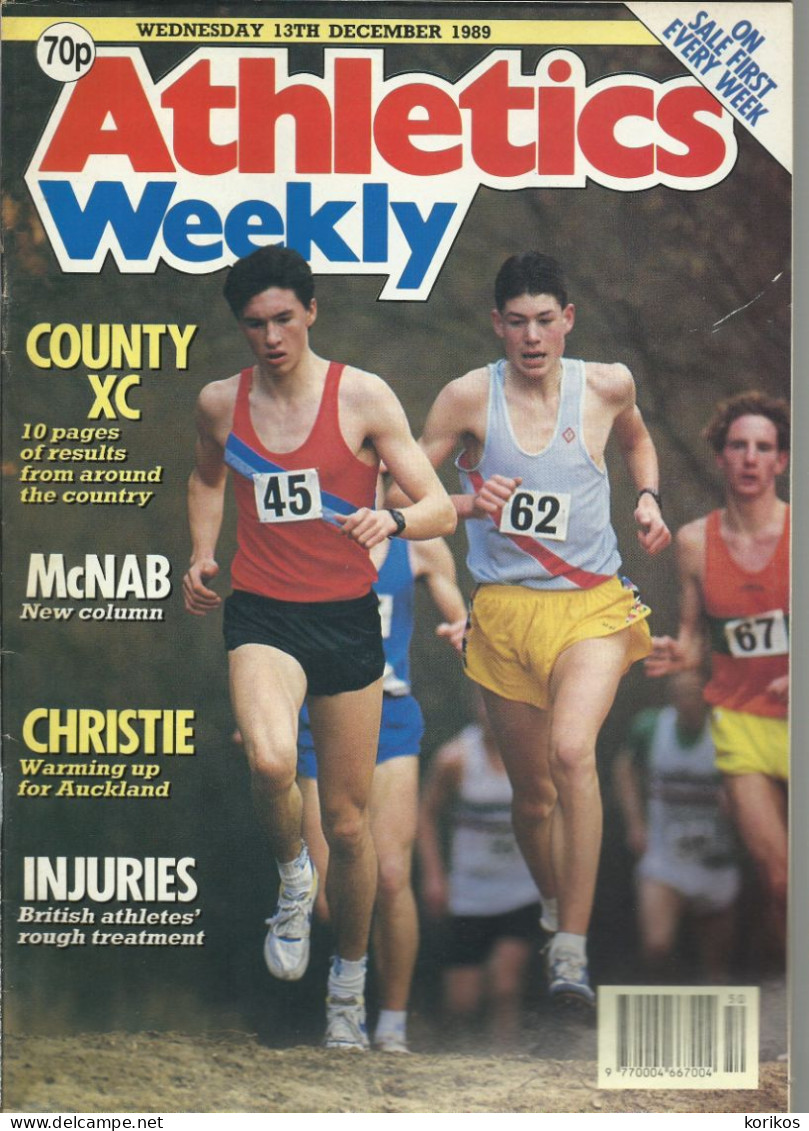 ATHLETICS WEEKLY 1989 MAGAZINE SET – LOT OF 51 OUT OF 53 – TRACK AND FIELD