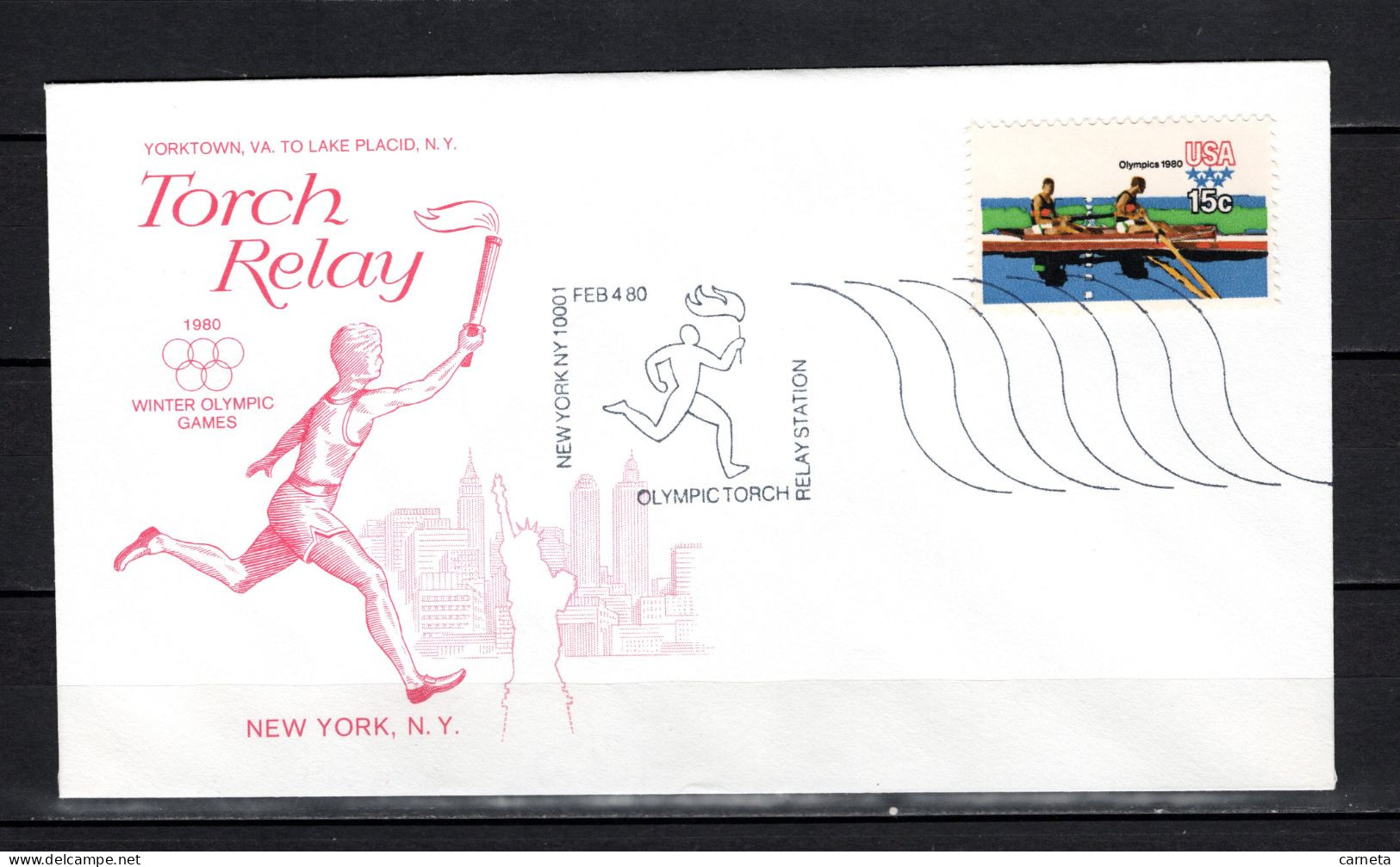 ETATS UNIS D'AMERIQUE N° 1257   OBLITERE SUR ENVELOPPE JEUX OLYMPIQUES LAKE PLACID - Schmuck-FDC