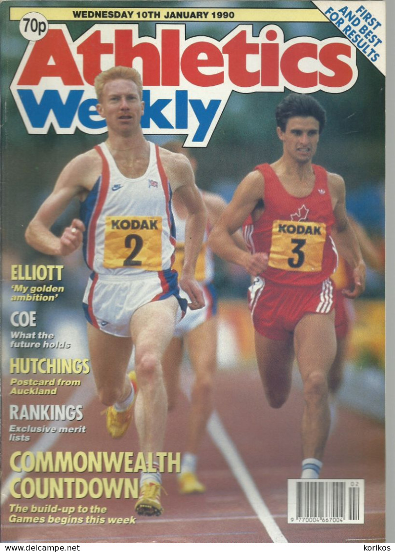 ATHLETICS WEEKLY 1990 MAGAZINE SET – LOT OF 50 OUT OF 52 – TRACK AND FIELD