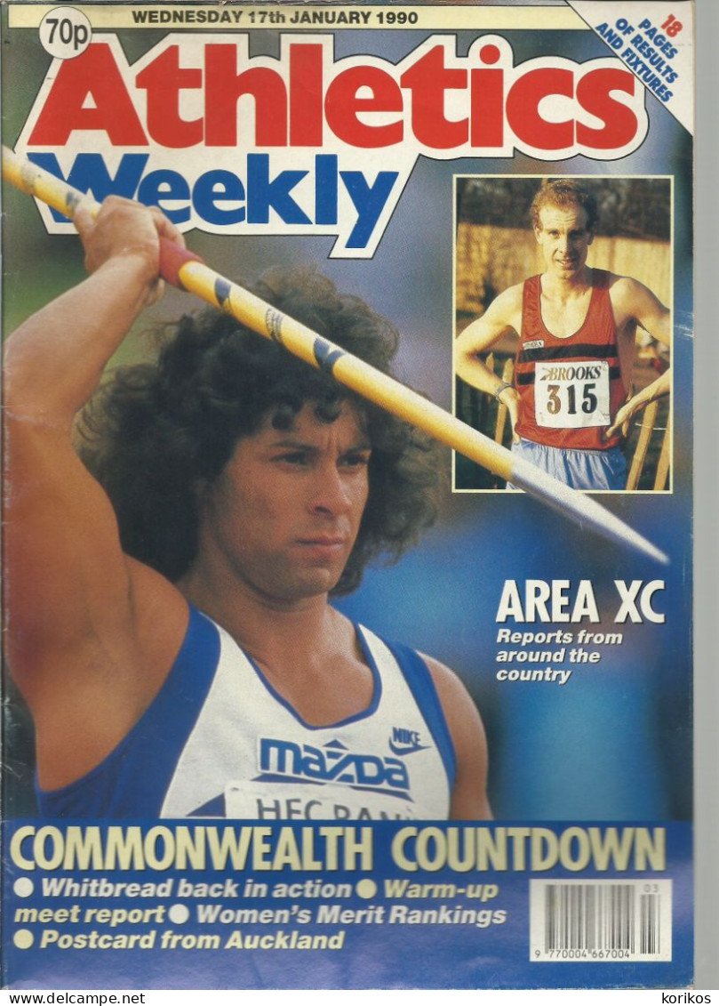 ATHLETICS WEEKLY 1990 MAGAZINE SET – LOT OF 50 OUT OF 52 – TRACK AND FIELD