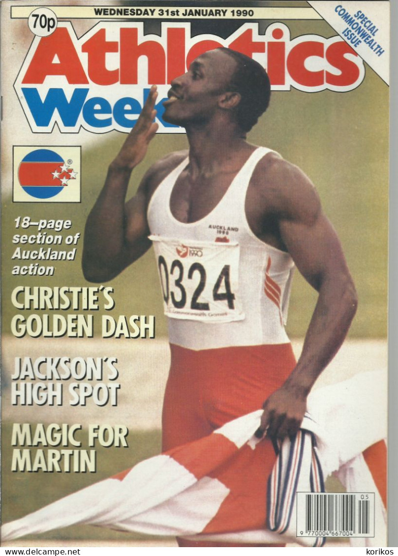 ATHLETICS WEEKLY 1990 MAGAZINE SET – LOT OF 50 OUT OF 52 – TRACK AND FIELD