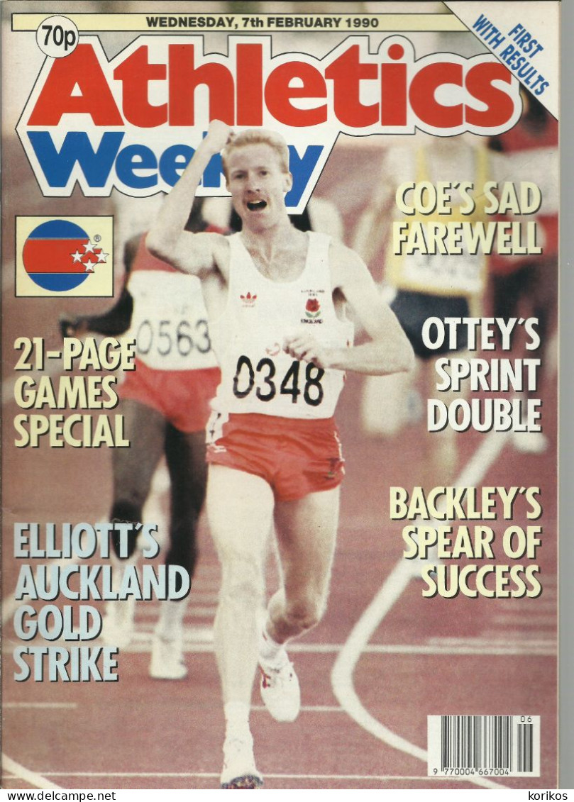 ATHLETICS WEEKLY 1990 MAGAZINE SET – LOT OF 50 OUT OF 52 – TRACK AND FIELD