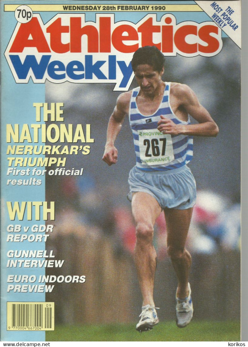 ATHLETICS WEEKLY 1990 MAGAZINE SET – LOT OF 50 OUT OF 52 – TRACK AND FIELD