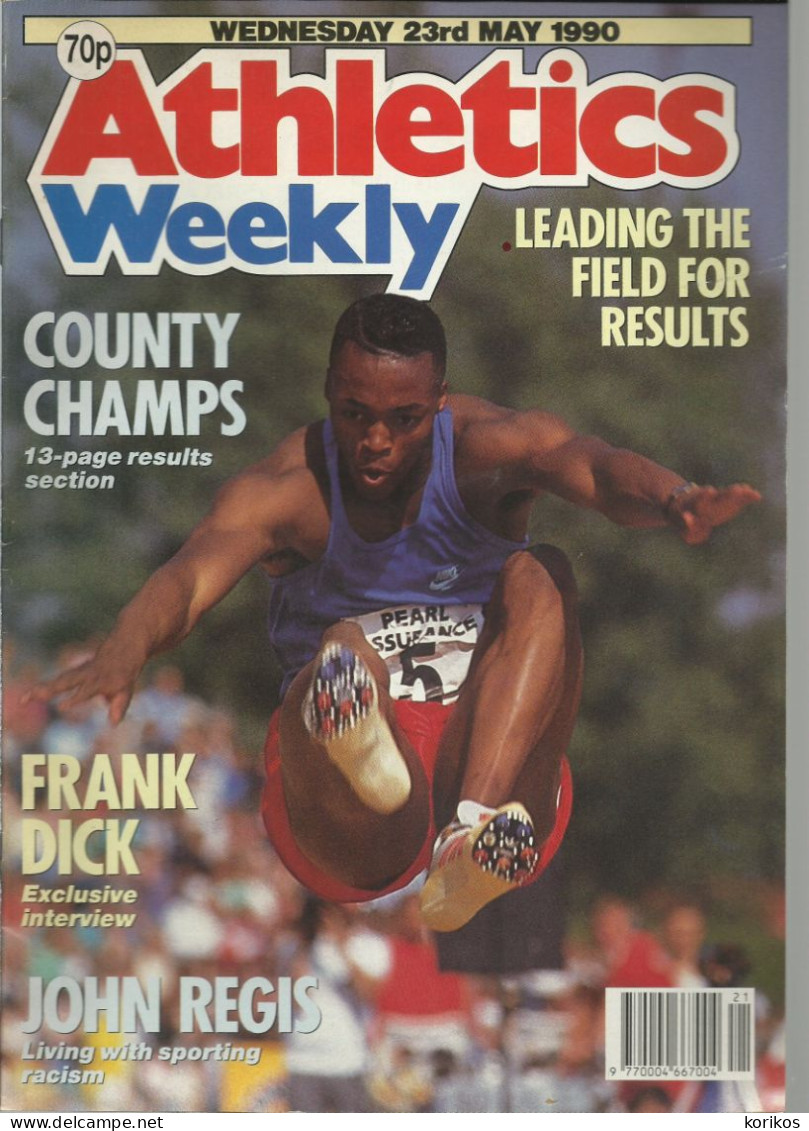 ATHLETICS WEEKLY 1990 MAGAZINE SET – LOT OF 50 OUT OF 52 – TRACK AND FIELD