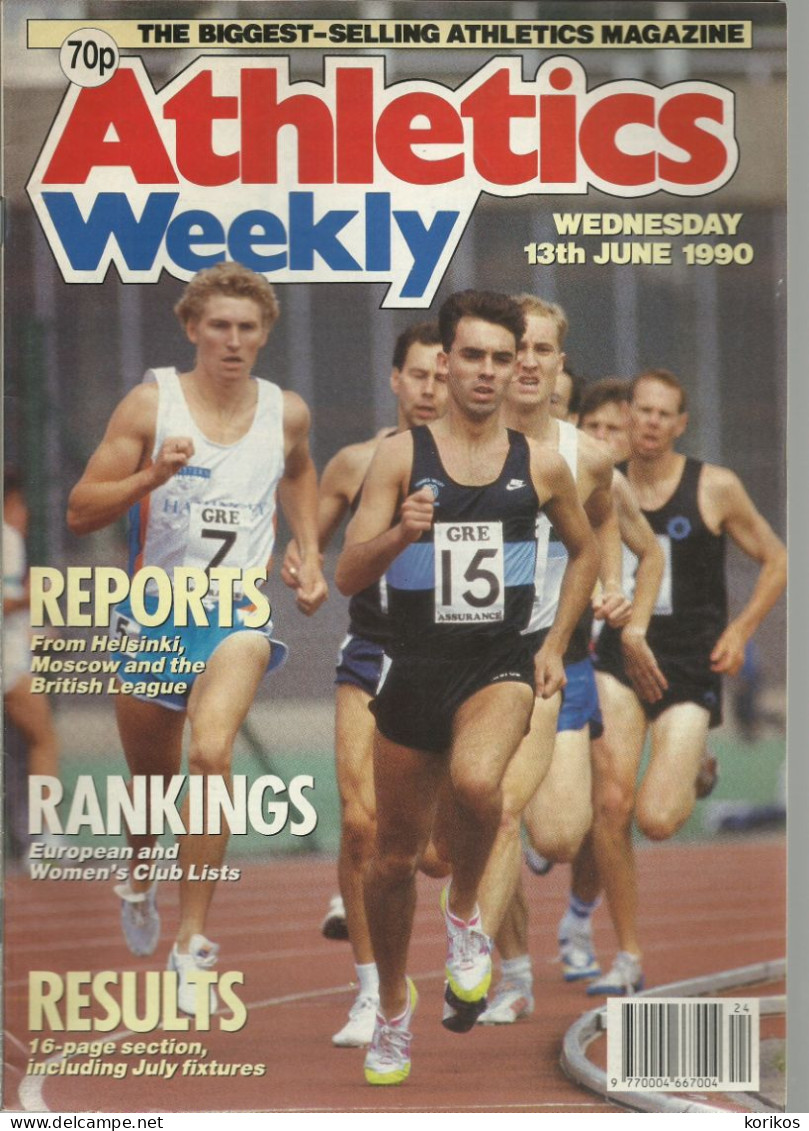 ATHLETICS WEEKLY 1990 MAGAZINE SET – LOT OF 50 OUT OF 52 – TRACK AND FIELD