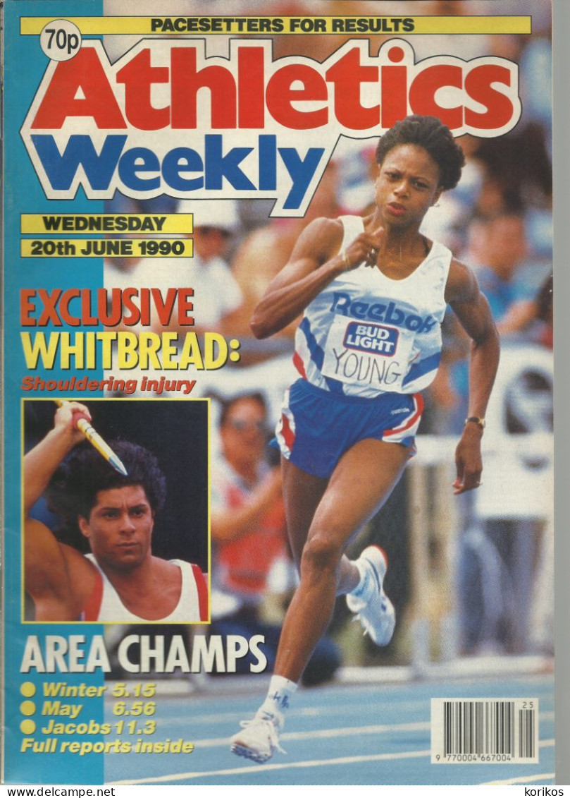 ATHLETICS WEEKLY 1990 MAGAZINE SET – LOT OF 50 OUT OF 52 – TRACK AND FIELD