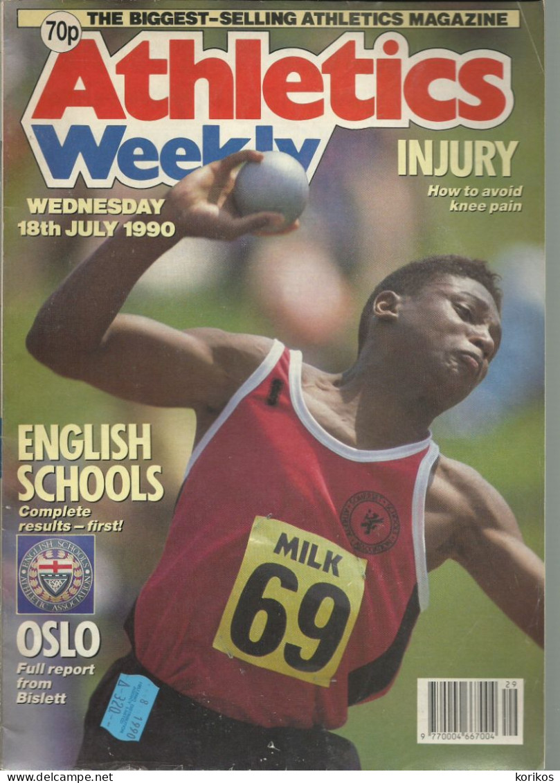 ATHLETICS WEEKLY 1990 MAGAZINE SET – LOT OF 50 OUT OF 52 – TRACK AND FIELD