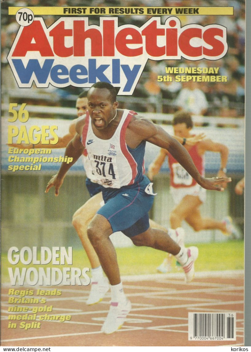 ATHLETICS WEEKLY 1990 MAGAZINE SET – LOT OF 50 OUT OF 52 – TRACK AND FIELD