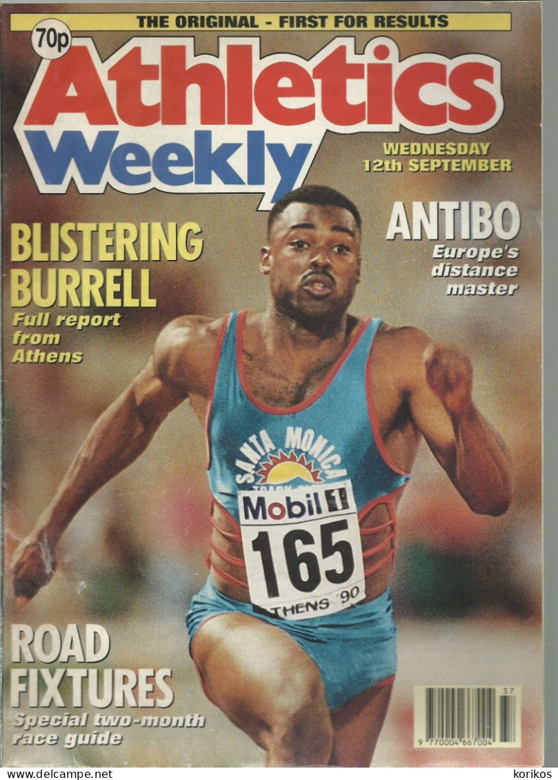 ATHLETICS WEEKLY 1990 MAGAZINE SET – LOT OF 50 OUT OF 52 – TRACK AND FIELD