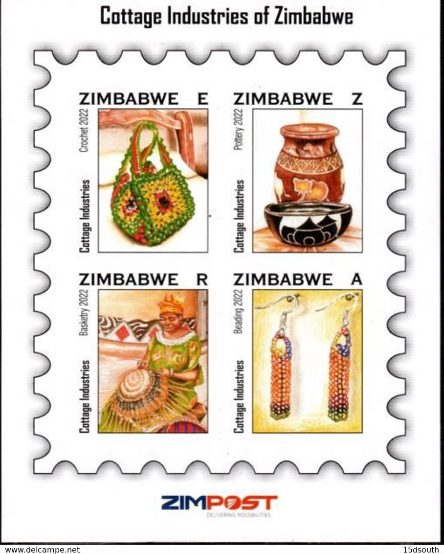 Zimbabwe - 2022 Cottage Industries MS (**) - Zimbabwe (1980-...)