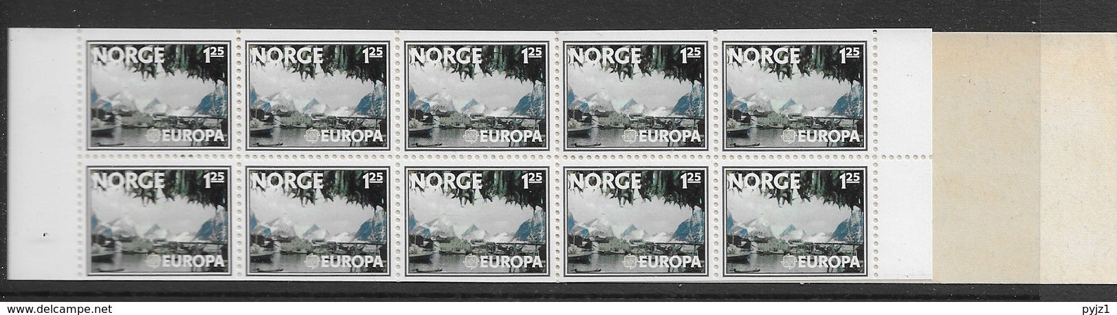 1977 MNH Norway, Booklet, Mi 742 - Cuadernillos