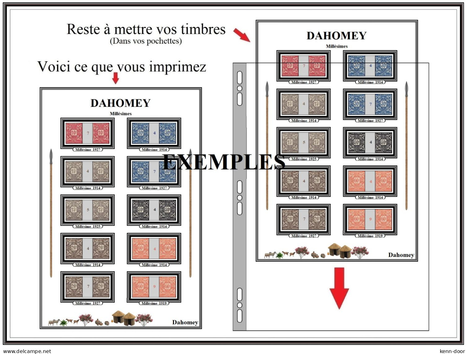 Album De Timbres à Imprimer MILLESIMES Du DAHOMEY - Autres & Non Classés