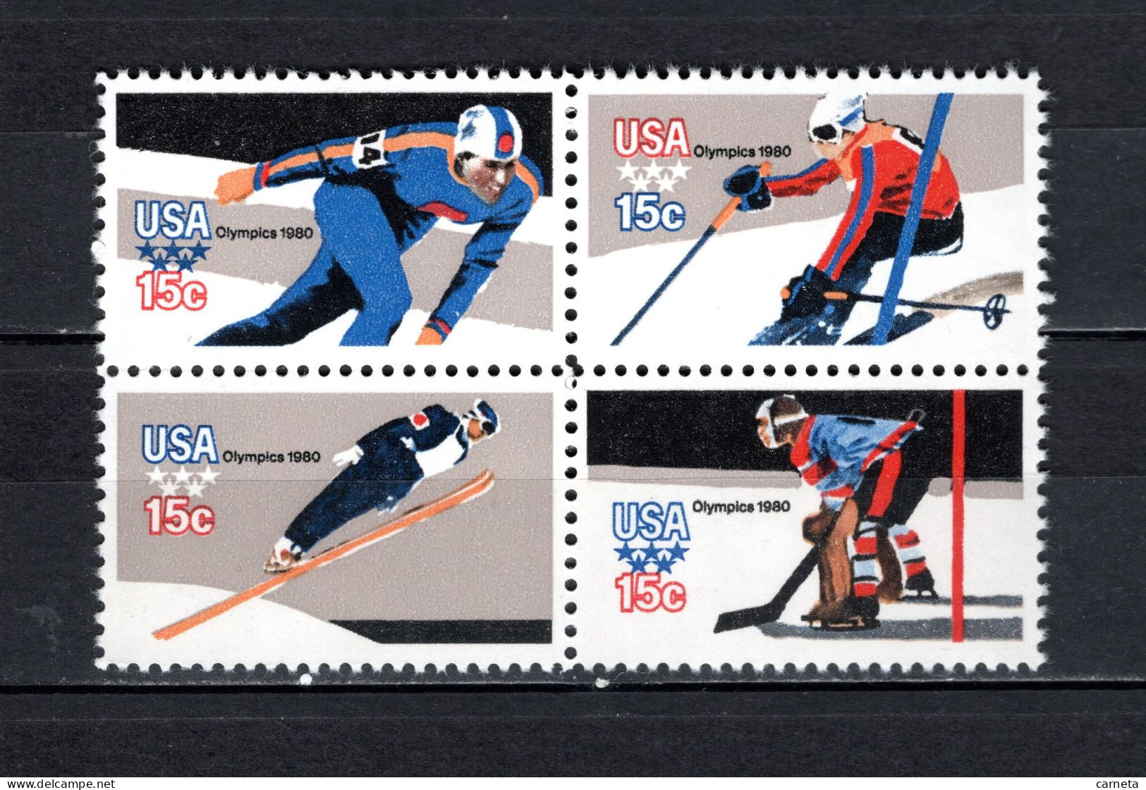 ETATS-UNIS D'AMERIQUE  N° 6661263 à 1266   NEUFS SANS CHARNIERE   COTE 3.75€    JEUX OLYMPIQUES LAKE PLACID - Unused Stamps