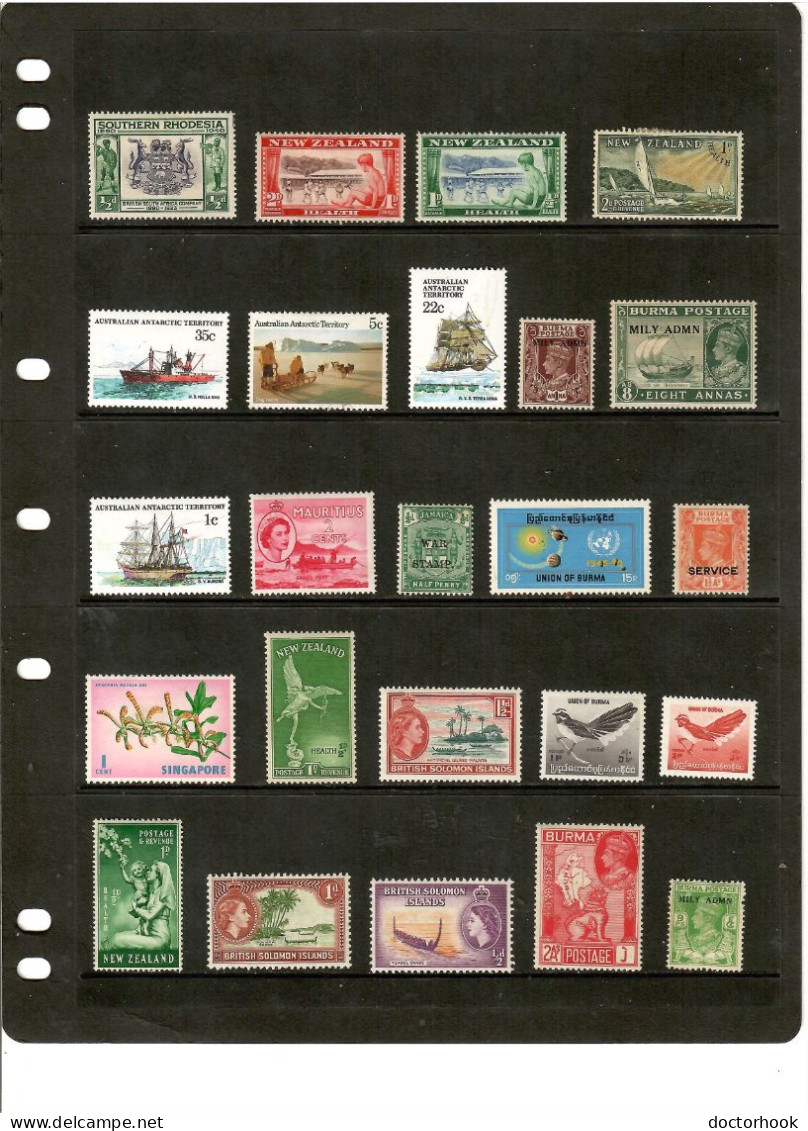 BRITISH COMMONWEALTH---Collection Of MINT LIGHT HINGED/HINGED DL-1325 - Collections (sans Albums)