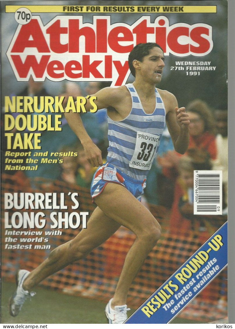 ATHLETICS WEEKLY 1991 MAGAZINE SET – LOT OF 45 OUT OF 53 – TRACK AND FIELD