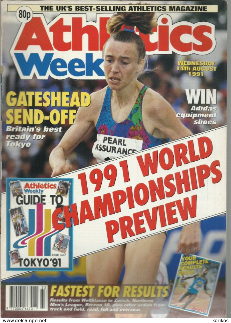 ATHLETICS WEEKLY 1991 MAGAZINE SET – LOT OF 45 OUT OF 53 – TRACK AND FIELD