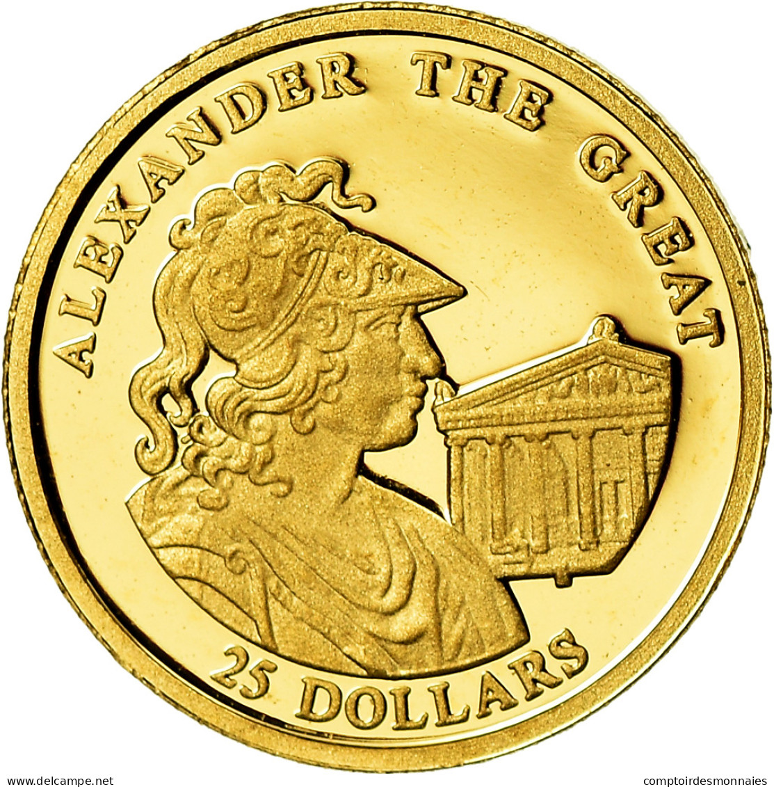 Liberia, 25 Dollars, Alexander The Great, 2001, FDC, Or - Liberia