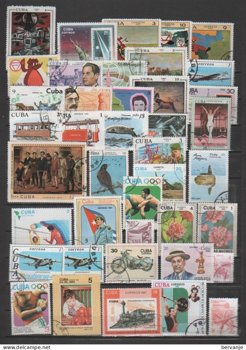 L26      Vrac De Timbres Cuba Obl - Verzamelingen & Reeksen