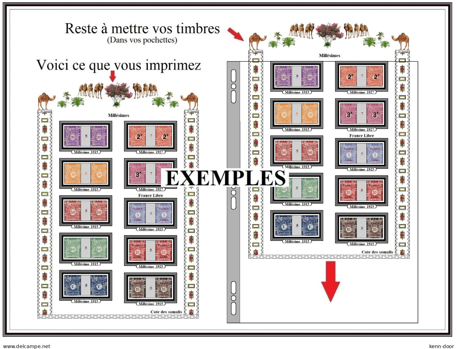 Album De Timbres à Imprimer MILLESIMES Cote Des SOMALIS - Other & Unclassified