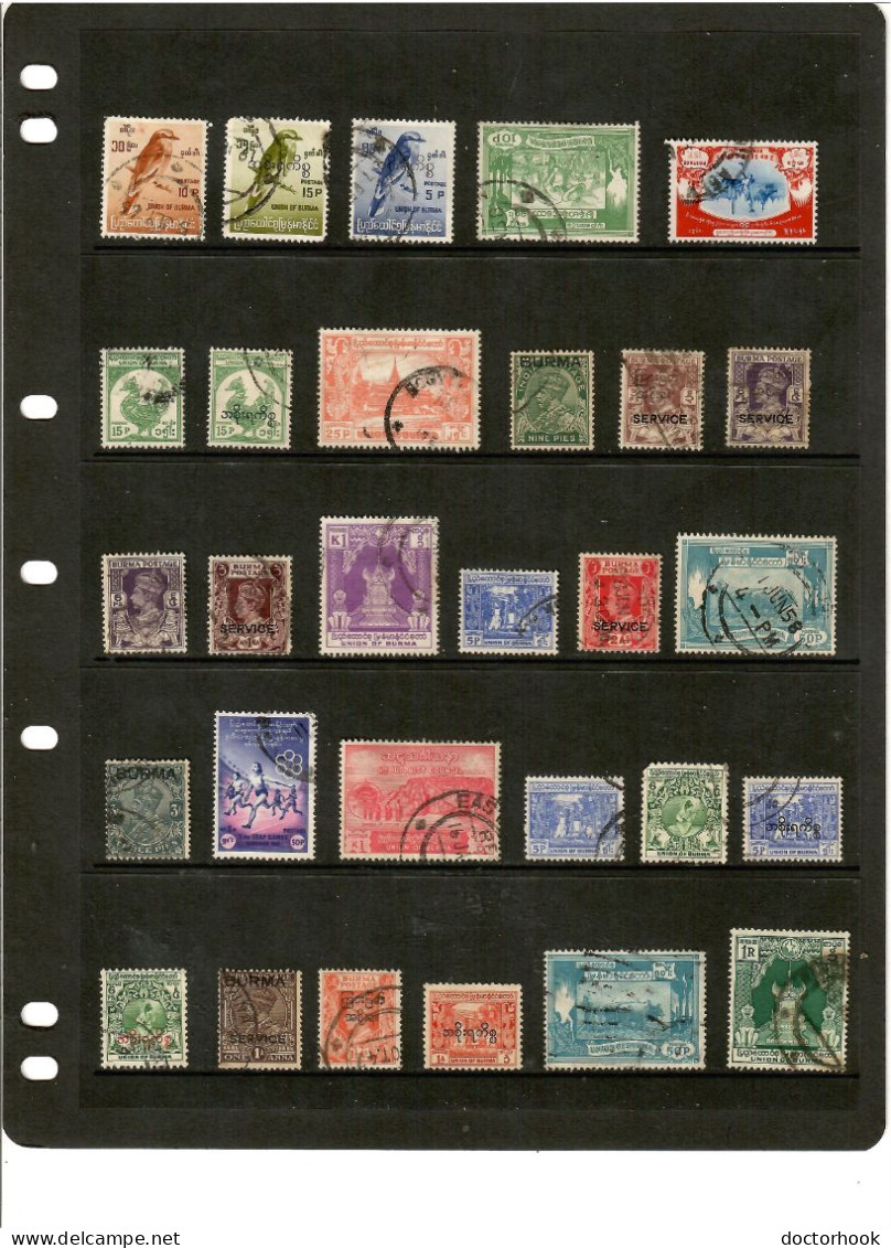 BURMA---Collection Of USED DL-1326 - Collections (sans Albums)