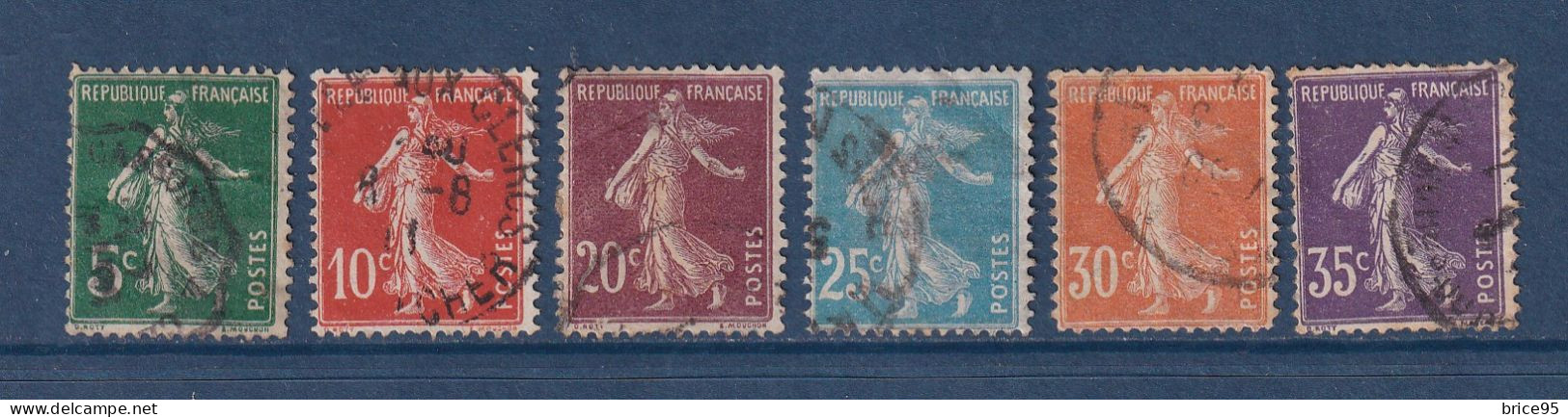 France - YT N° 137 à 142 - Oblitéré - 1907 - Oblitérés