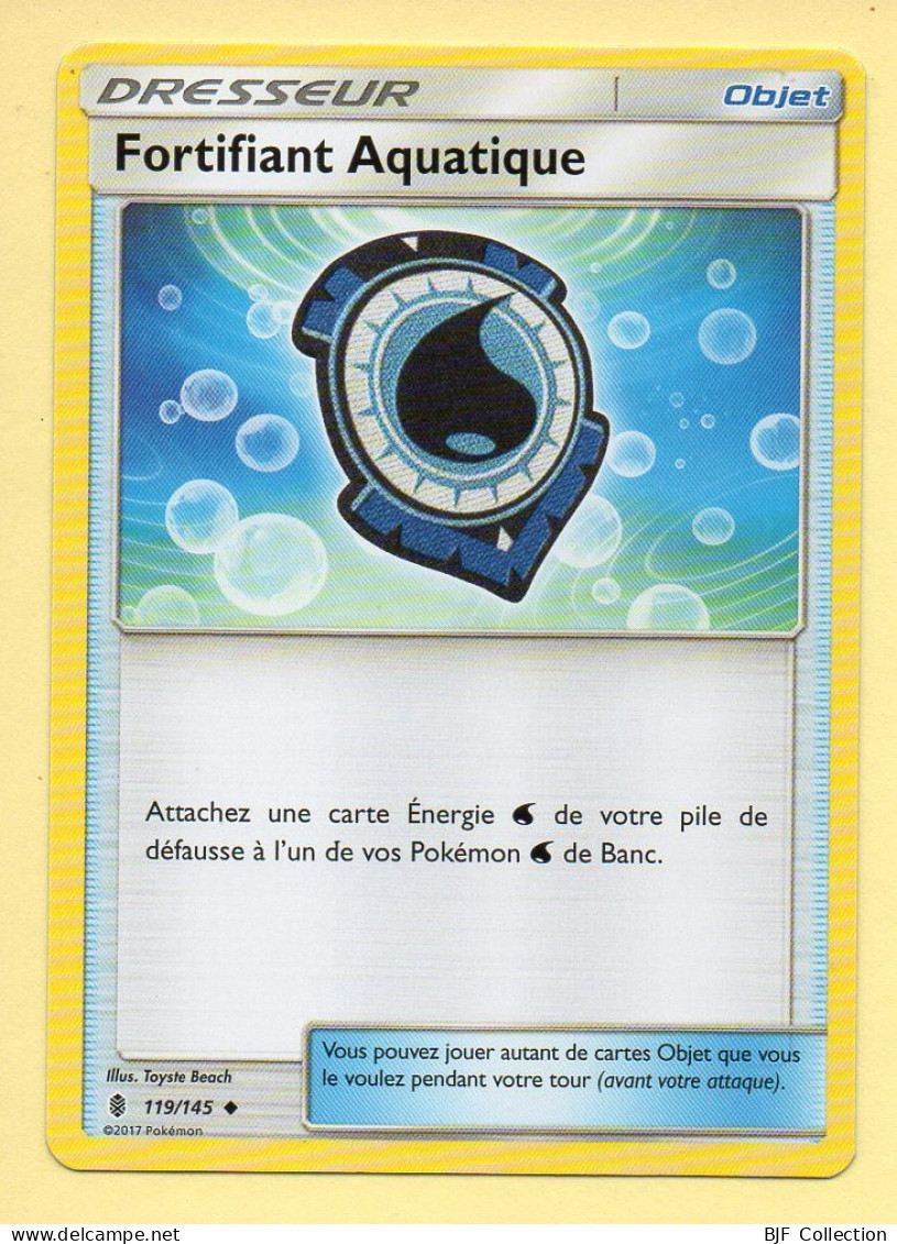 Pokémon N° 119/145 – Dresseur / Objet – FORTIFIANT AQUATIQUE / Soleil Et Lune - Gardiens Ascendants - Soleil & Lune