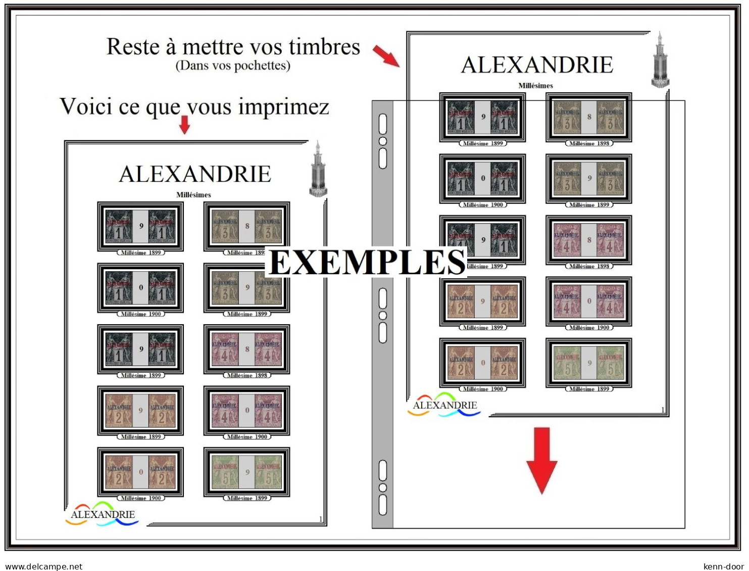 Album De Timbres à Imprimer MILLESIMES D' ALEXANDRIE - Altri & Non Classificati