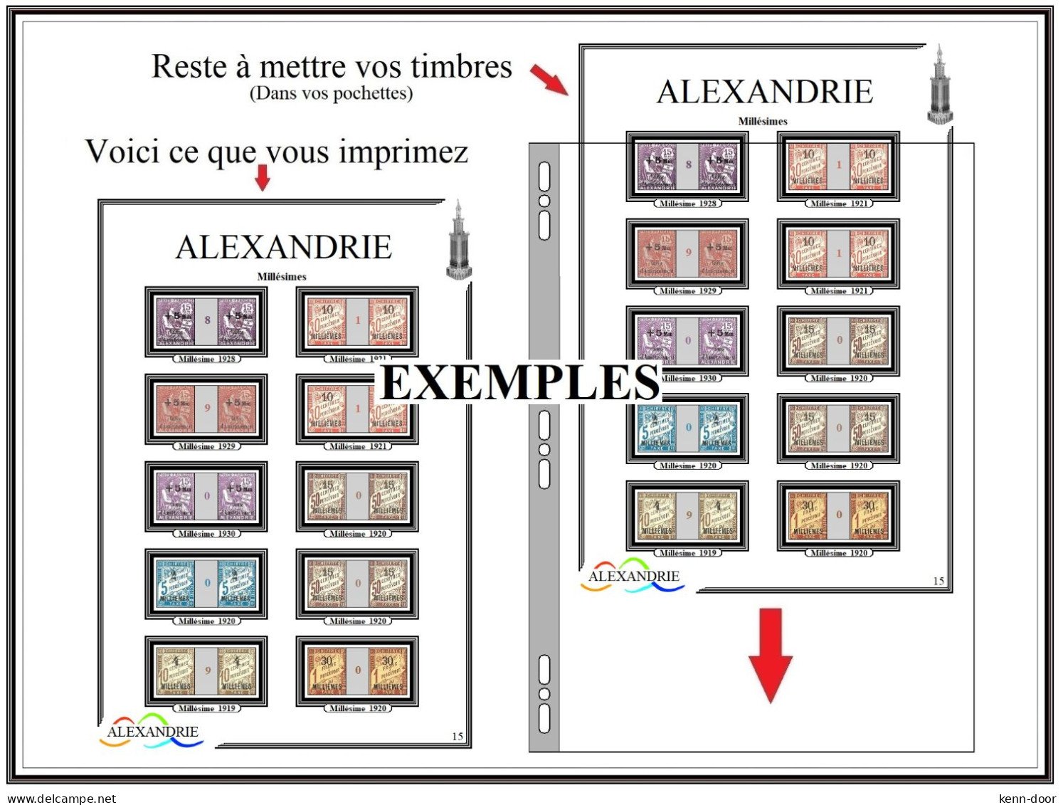 Album De Timbres à Imprimer MILLESIMES D' ALEXANDRIE - Autres & Non Classés