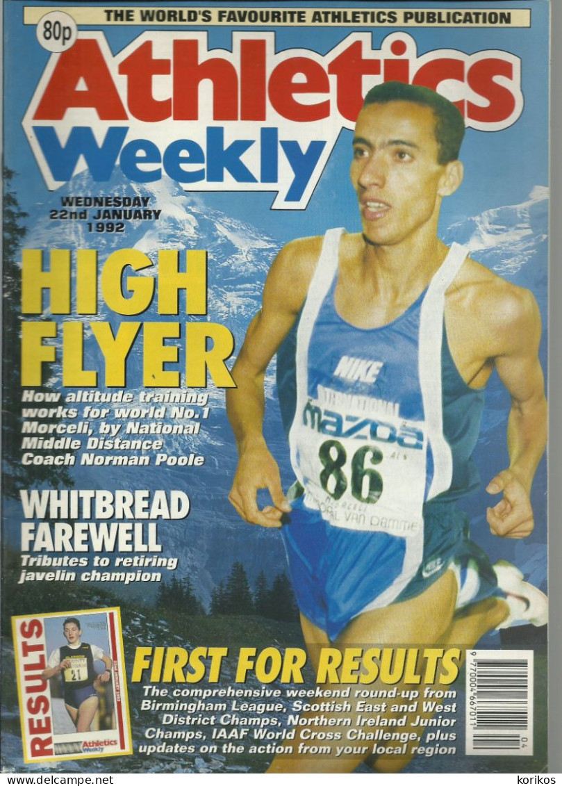 ATHLETICS WEEKLY 1992 MAGAZINE SET – LOT OF 47 OUT OF 53 – TRACK AND FIELD