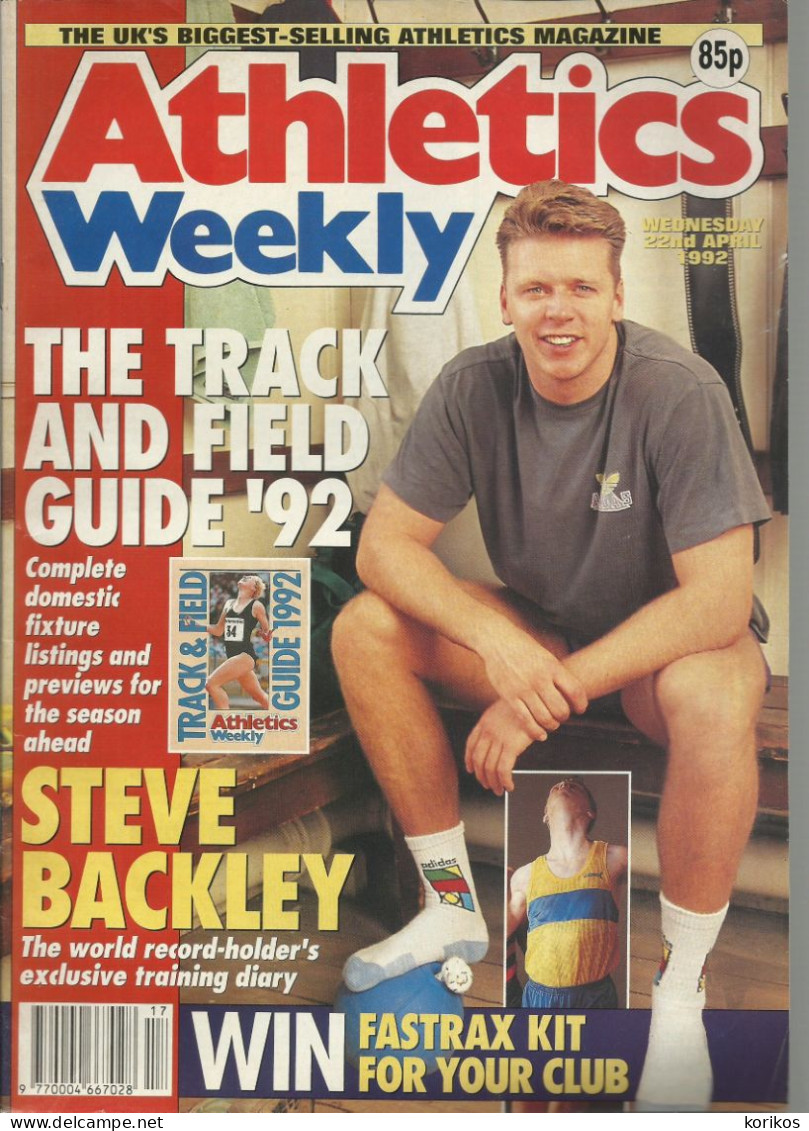 ATHLETICS WEEKLY 1992 MAGAZINE SET – LOT OF 47 OUT OF 53 – TRACK AND FIELD