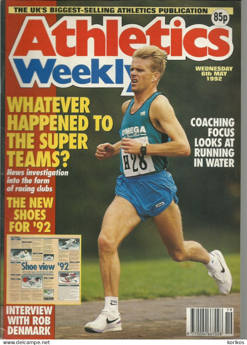 ATHLETICS WEEKLY 1992 MAGAZINE SET – LOT OF 47 OUT OF 53 – TRACK AND FIELD