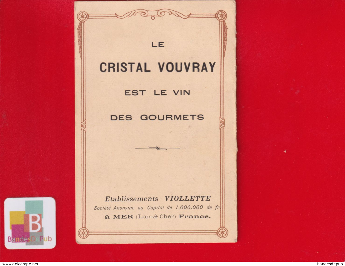 Rare Carnet Calendrier 1923 VIN CRISTAL VOUVRAY Pierrot Bouteille Lune ( Style Firmin Bouisset ) Viollette Mer Loir Cher - Formato Piccolo : 1921-40