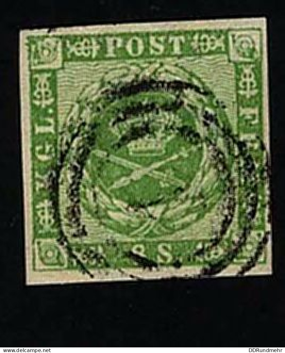 1858 Royal Insignia Michel DK 8  Yvert Et Tellier DK 9 Stanley Gibbons DK 18 The Stamp Has A Slight Crease Used - Usado