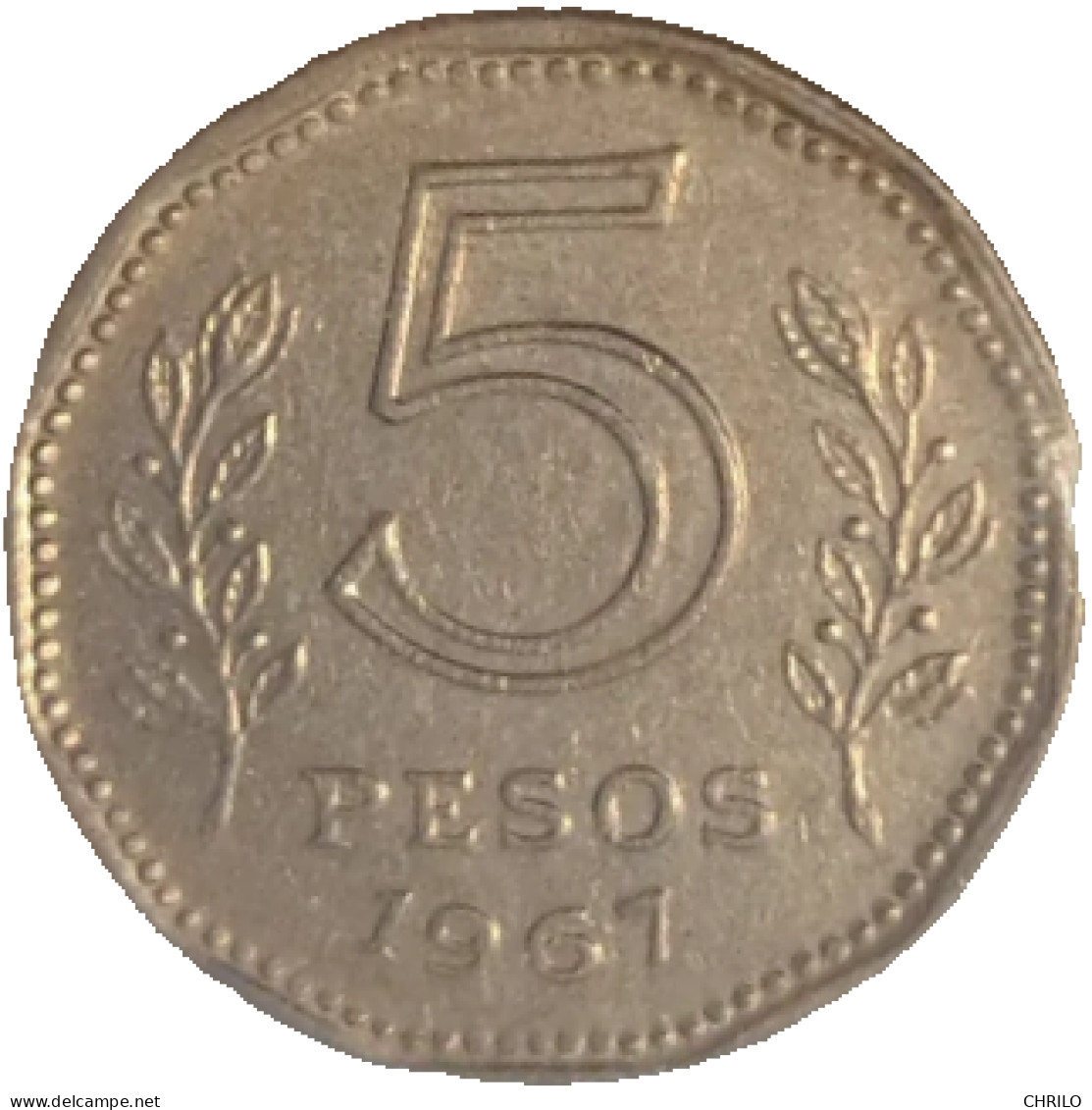 AR Argentine Série Commune 5 Pesos 1967 - Antigua En Burbuda