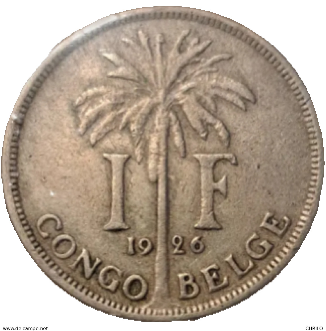 CD Congo Belge Légende En Français - 'ALBERT ROI DES BELGES' 1 Franc 1926 - Botswana