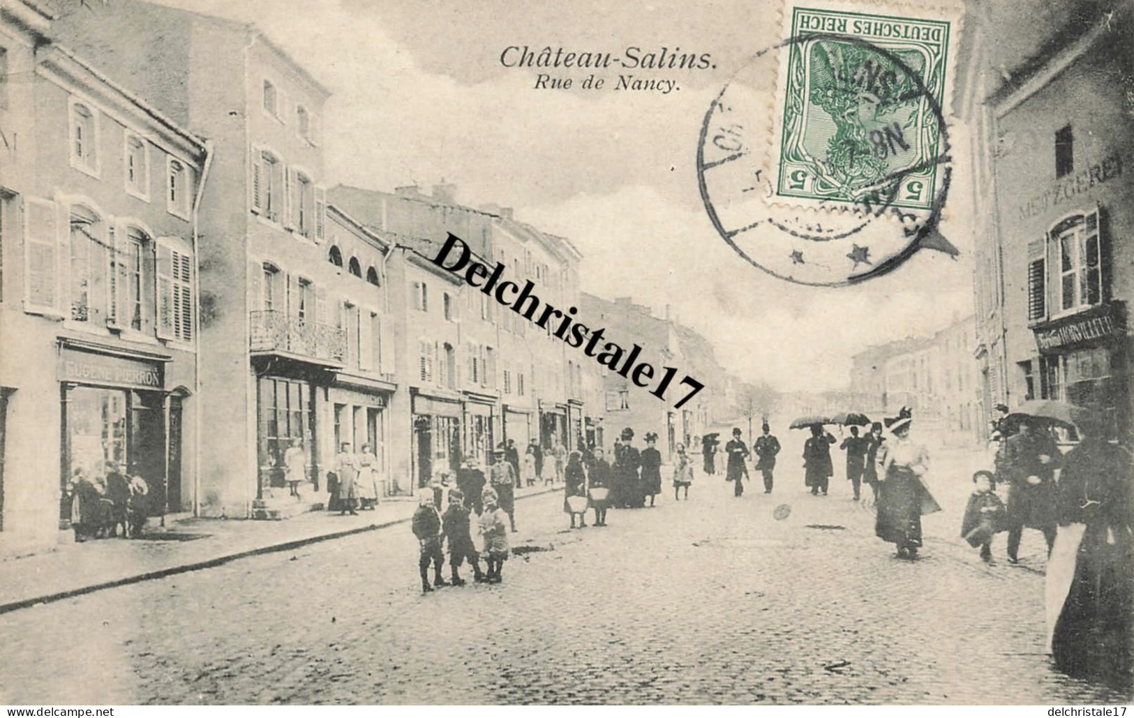 CPA 57 0002 CHÂTEAU-SALINS MOSELLE - RUE DUFAYS - ANIMÉE ET CIRCULÉE - Chateau Salins