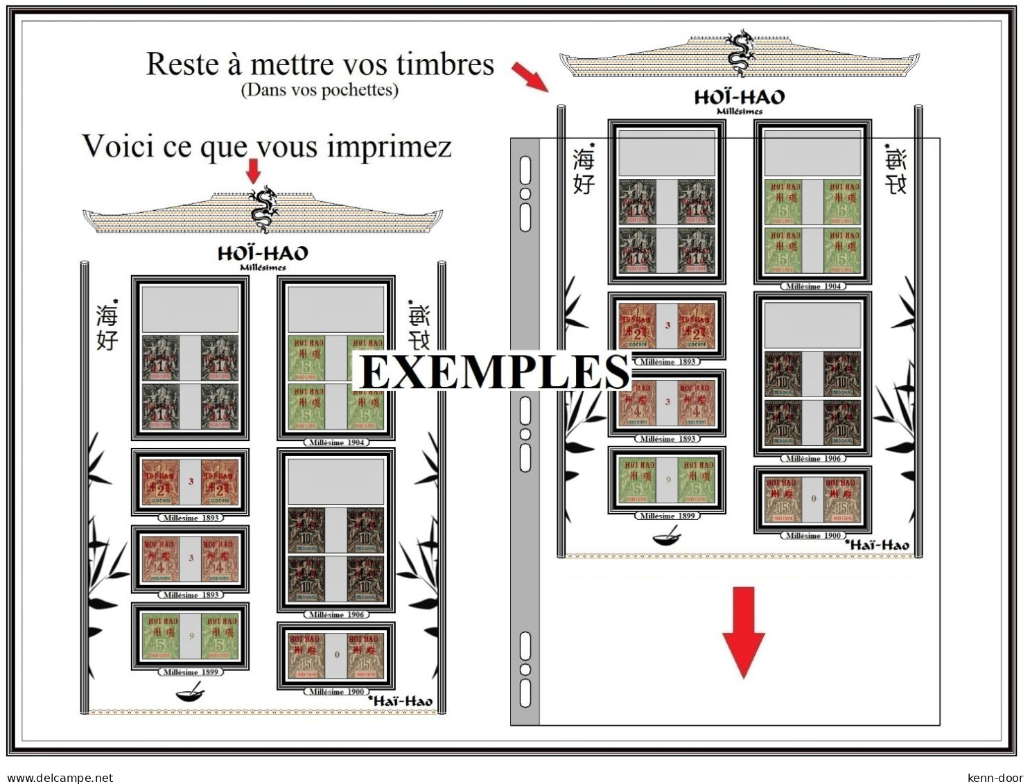 Album De Timbres à Imprimer MILLESIMES Du HOÏ-HAO (Chine) - Other & Unclassified