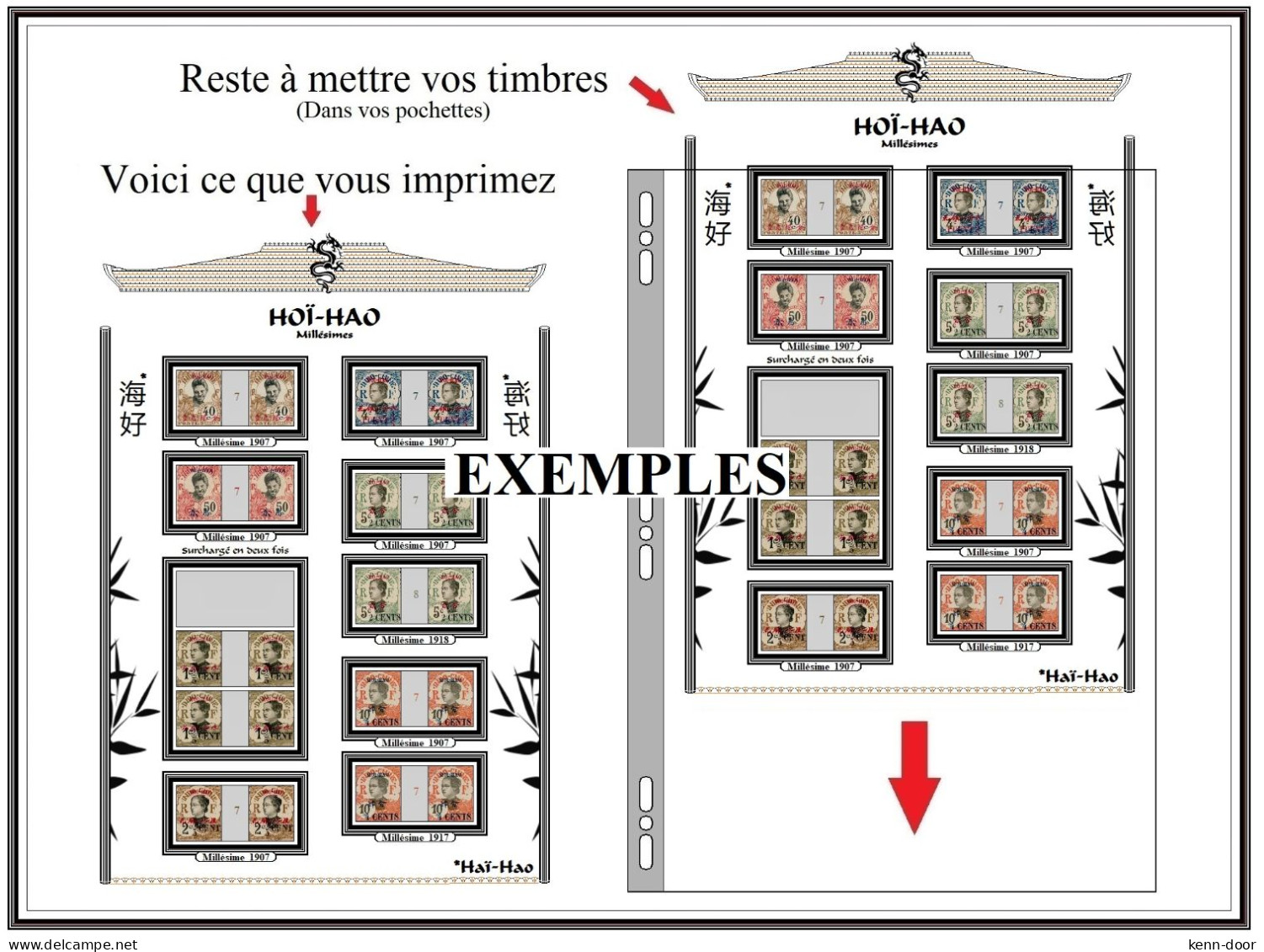 Album De Timbres à Imprimer MILLESIMES Du HOÏ-HAO (Chine) - Autres & Non Classés